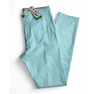 NWT Original Penguin Premium Slim Fit Stretch Chino Pants Aruba Blue 29x32